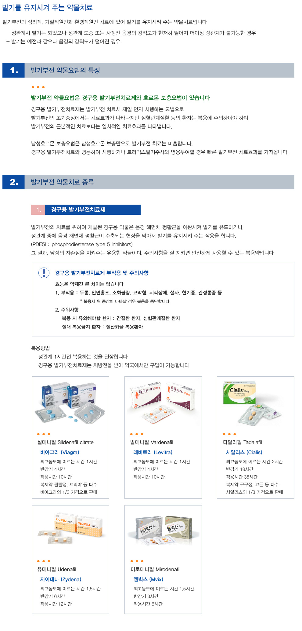 발기부전 약물치료